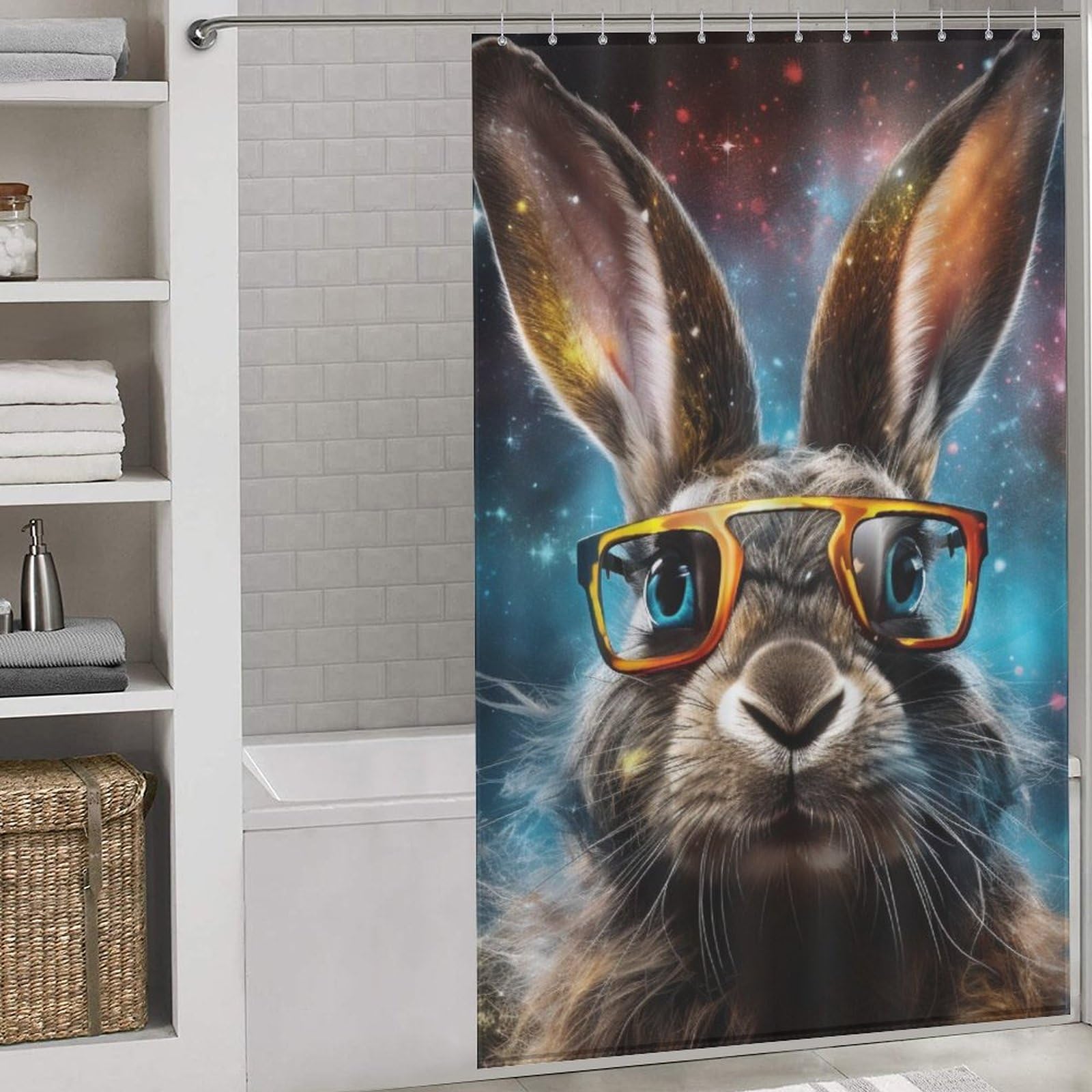 Rideau de douche lapin pour égayer la salle de bain des enfants