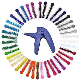 Orthodontic Ligature Ties Kit - 1040 Multi-Color Rubber Bands with Orthodontic Ligature Gun for Braces - Complete Tool Set for Dental Braces and Orthodontic Procedures