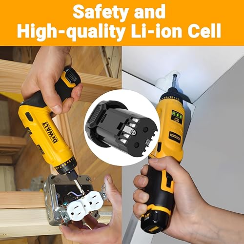 Miniatura 5 de Joiry Paquete de 2 baterías de 8 V para DEWALT 2000mAh Li-ion de repuesto DCB080 DW4390 DCF680N1 DCF680N2 DCF680G2 (2 paquetes)