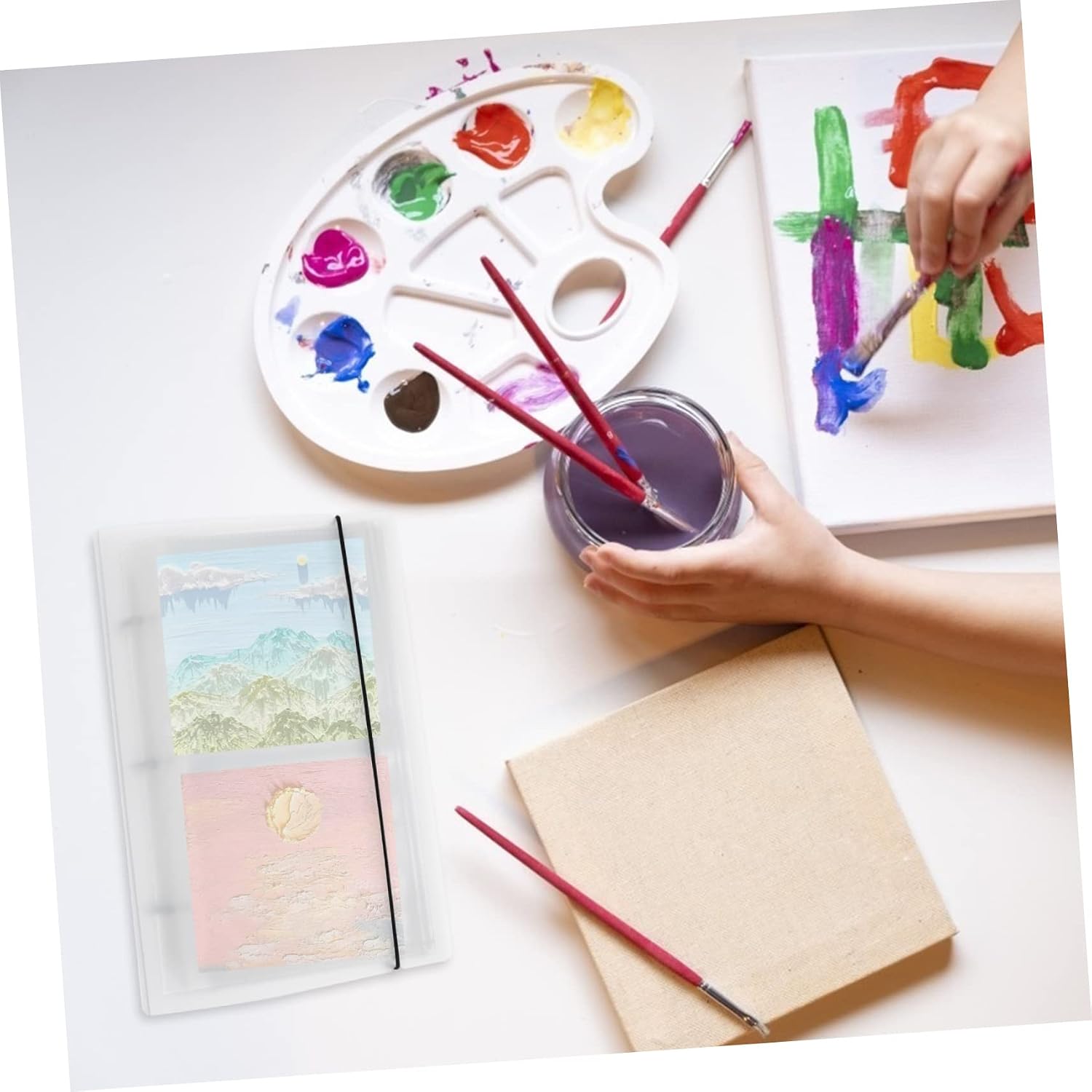 Art Storage Organizer Artwork Bag Drawing Storage Photo Album Postcard Sleeves