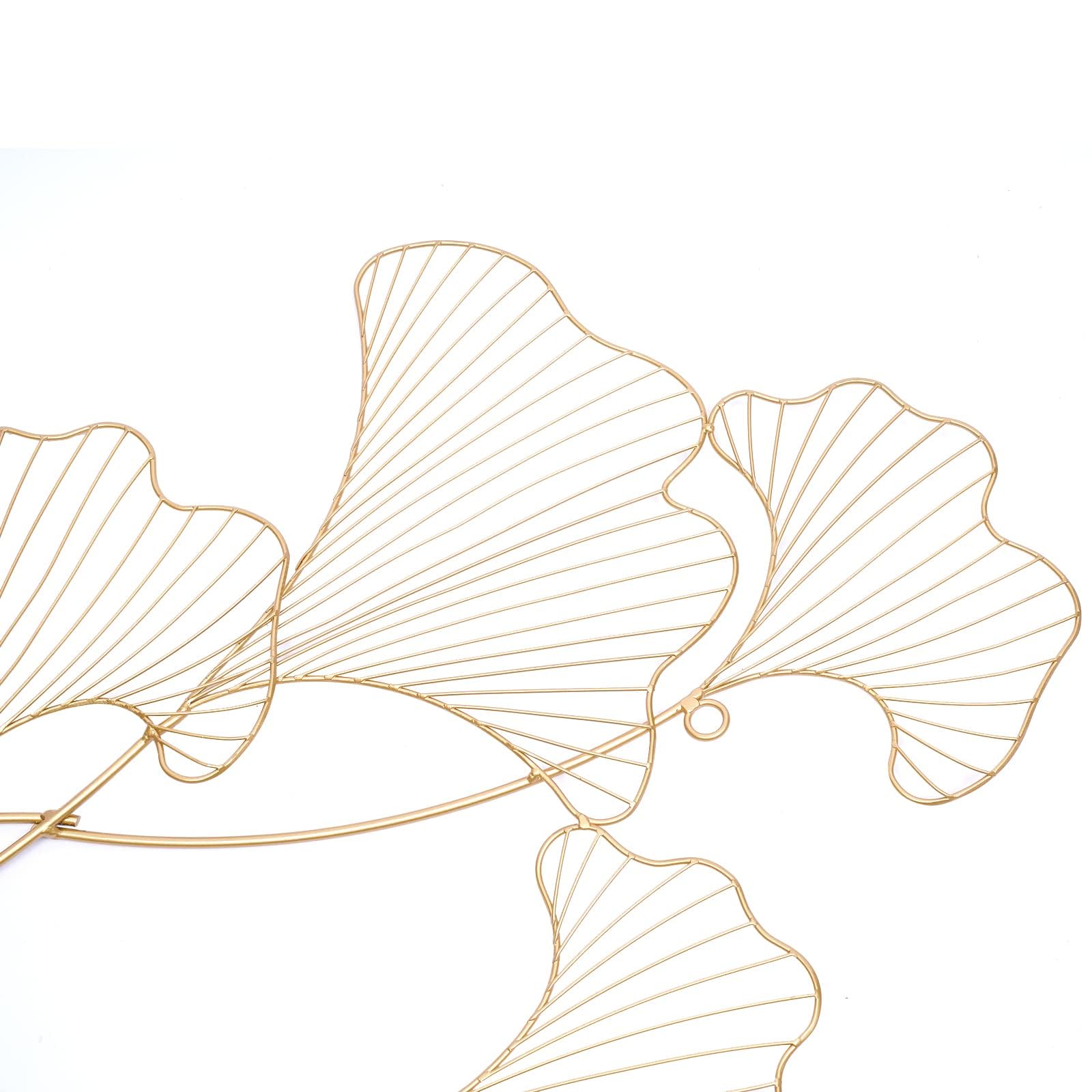 Ginkgo - Escultura de metal para pared, decoración creativa de pared, diseño de chapa para salón, 120 x 57 cm