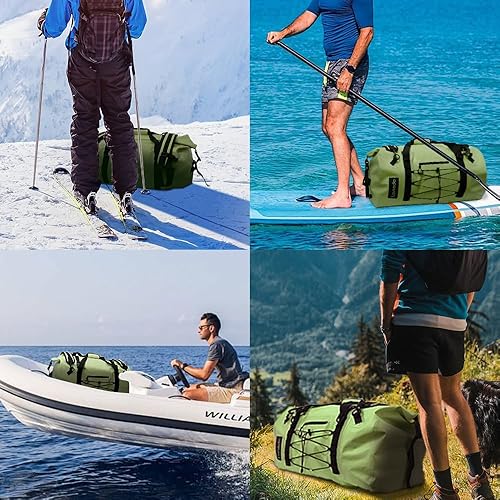 Miniatura 7 de 80L Dry Bag Large Waterproof Bag Roll-Top Heavy Duty Fishing Duffel Bag with Durable Straps & Handles for Kayaking Paddle boarding Boating Rafting