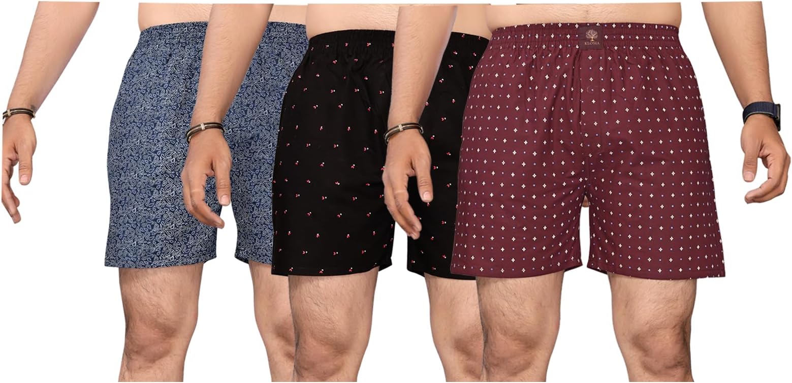 Men's Regular Printed Cotton Boxer Shorts