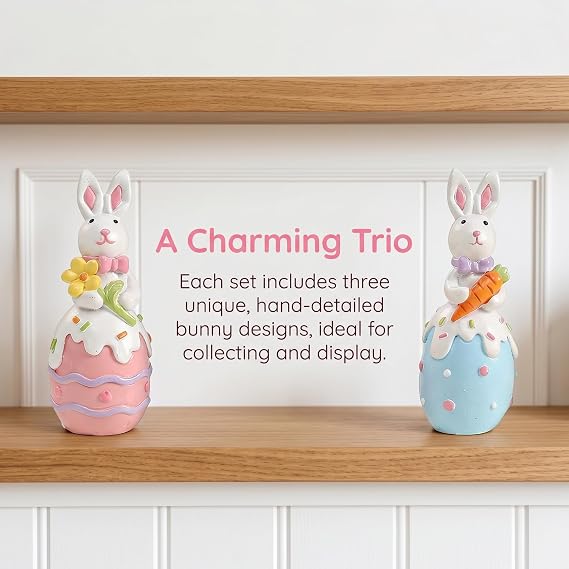 Easter Decor for Home Bunny Table Ornaments 3pcs Office Party Decorations