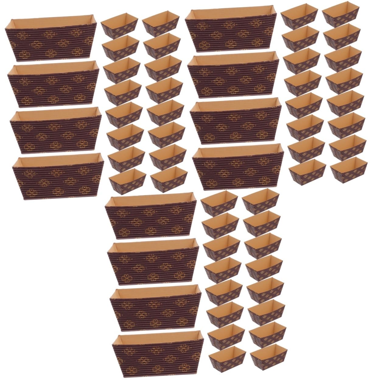 Cabilock 150pièces Moules à Papier Caissettes Rectangulaires Pour Gâteaux Et Pâtisseries Pour Toast Mousse Lasagne