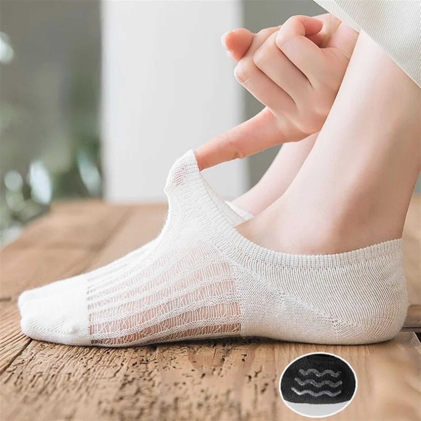 Calcetines Hombre Cortos 5 Pares de Calcetines náuticos Invisibles de Malla Fina for Mujer, Calcetines Tobilleros Antideslizantes de Silicona de Verano Calcetines Tobilleros Hombre(A6)