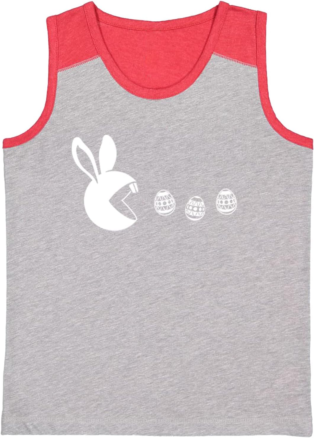Rabbit & Eggs Videogame - Easter Youth Contrast Back Tank Top