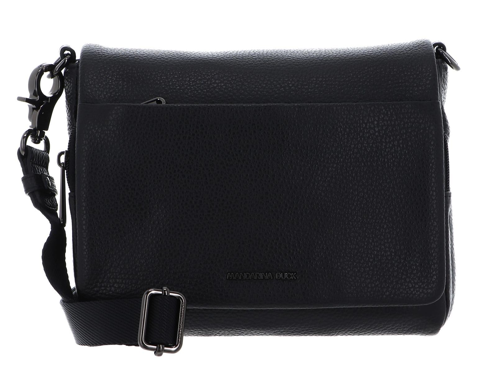 Mandarina Duck Women Mellow Leather Crossover, Black, Taglia Unica