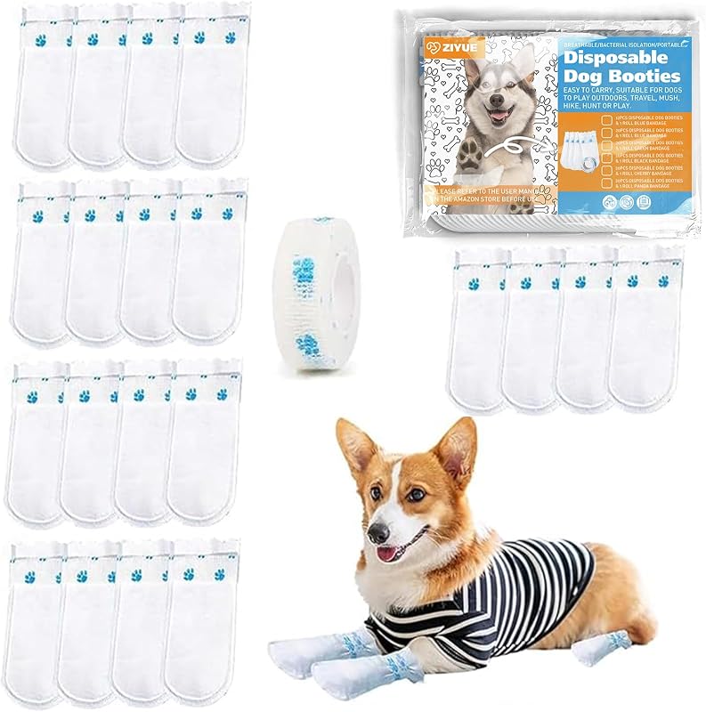 Protetores de Patas Descartáveis para Cães em Tecido Macio ziyue DB01, 20 Unidades