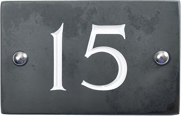 The House Nameplate Company łupkowy numer domu 15 antracytowy