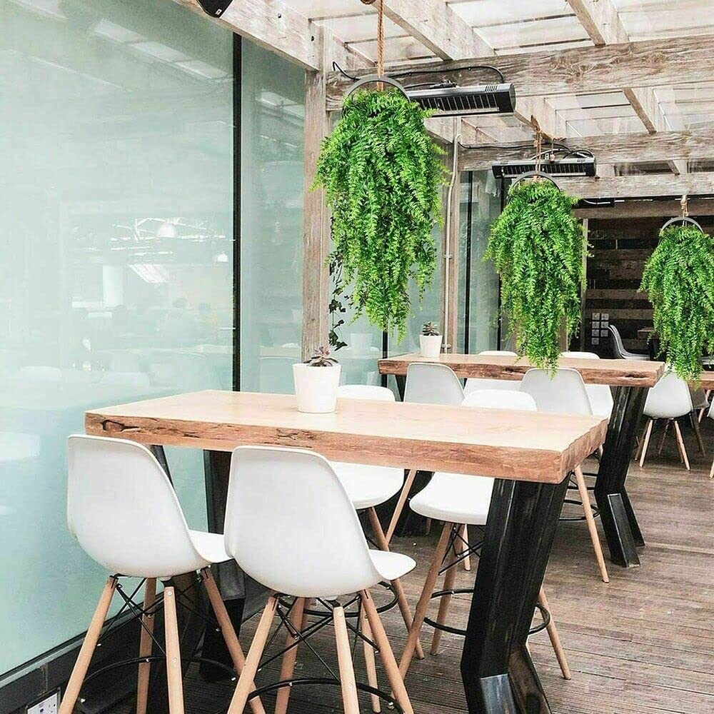 ARIATI 4 Pack Artificial Hanging Fern Plants, Artificial Trailing Plants - Image 4