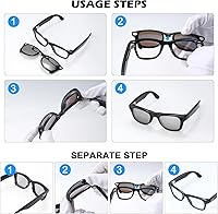Vista 8 de Gafas Inteligentes para Hombres Bluetooth Gafas Inteligentes con Lentes Polarizadas UV400