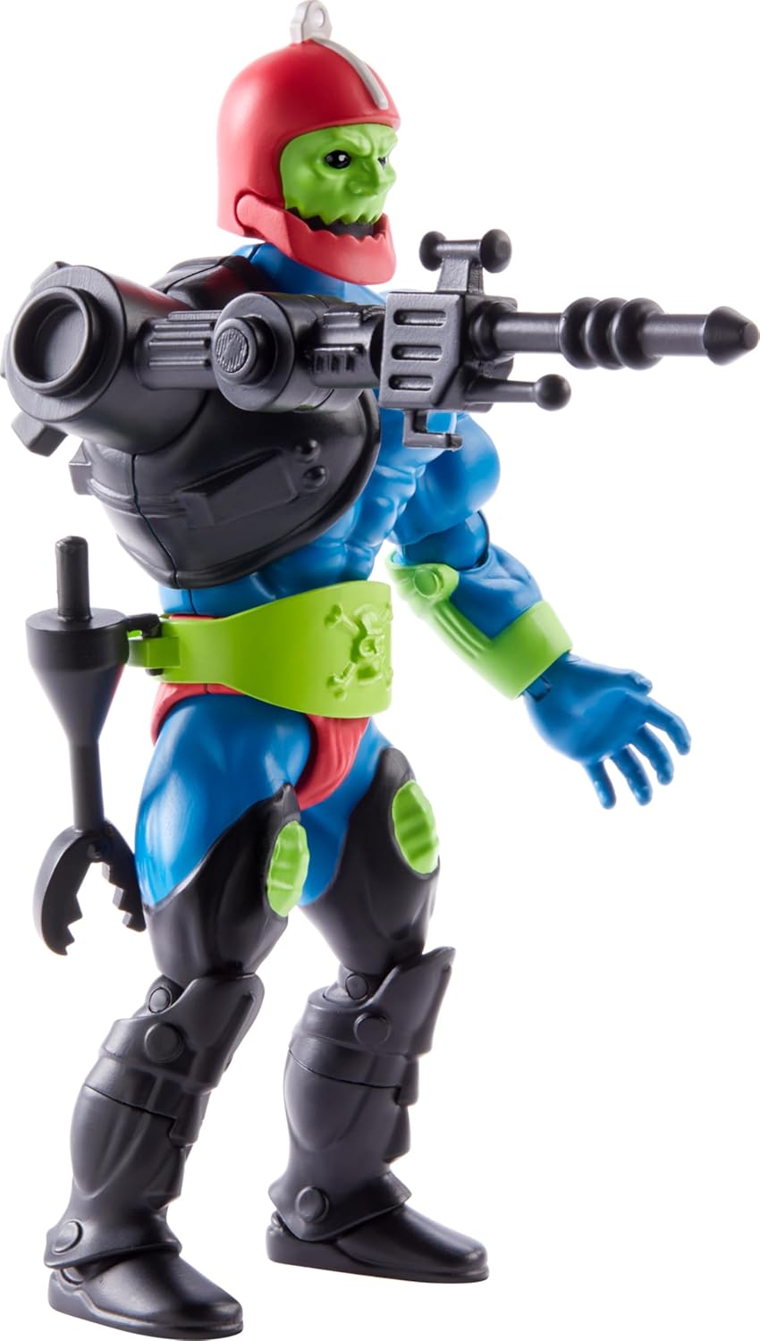 Masters of The Universe Origins Action Figure Trap Jaw Collectible, 5.5 Inch Motu Popular Villain Toy with 16 Posable Joints & Accessories