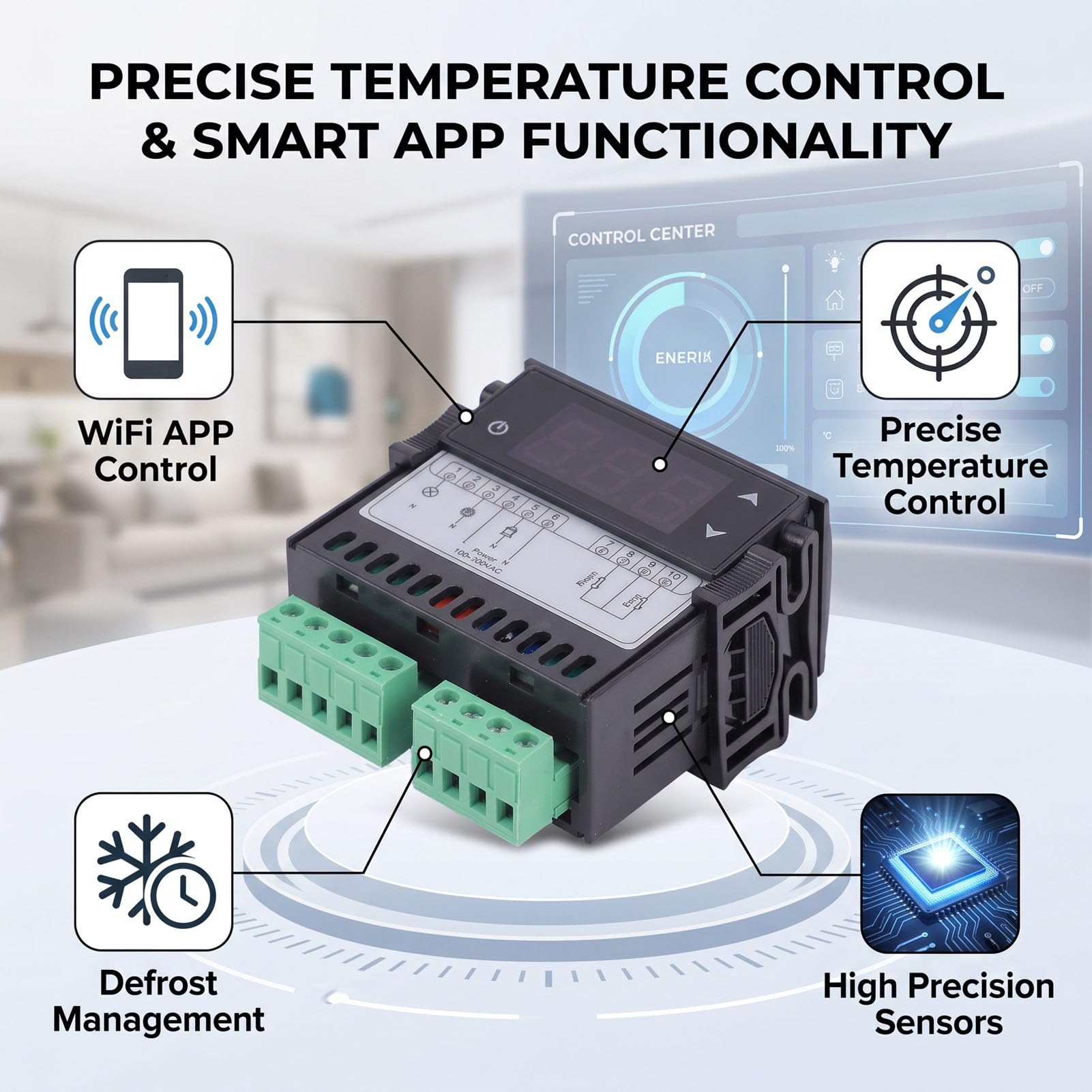 Zerodis Termostato Digitale con Regolatore di Temperatura, Raffreddamento