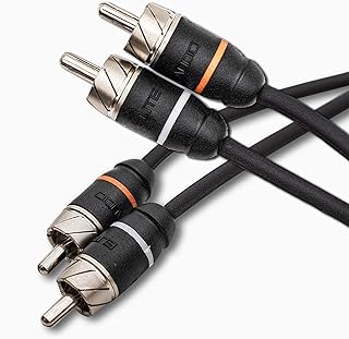 Elite Audio | Premium Series 2-Ch. RCA Audio Cable | 1.5ft. Long | 100% Tinned OFC Copper | Brass Connectors | Foil Shielding | Reduced Signal Distortion | Braided Armor | EA-PRM1.5
