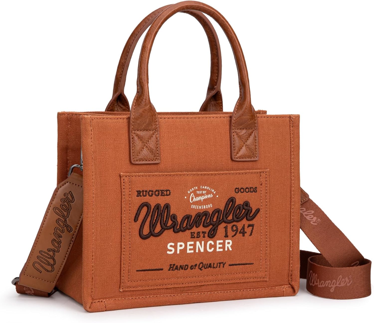 Montana West Wrangler Tote Bag for Women Retro Canvas Top Handle Purses and Handbags