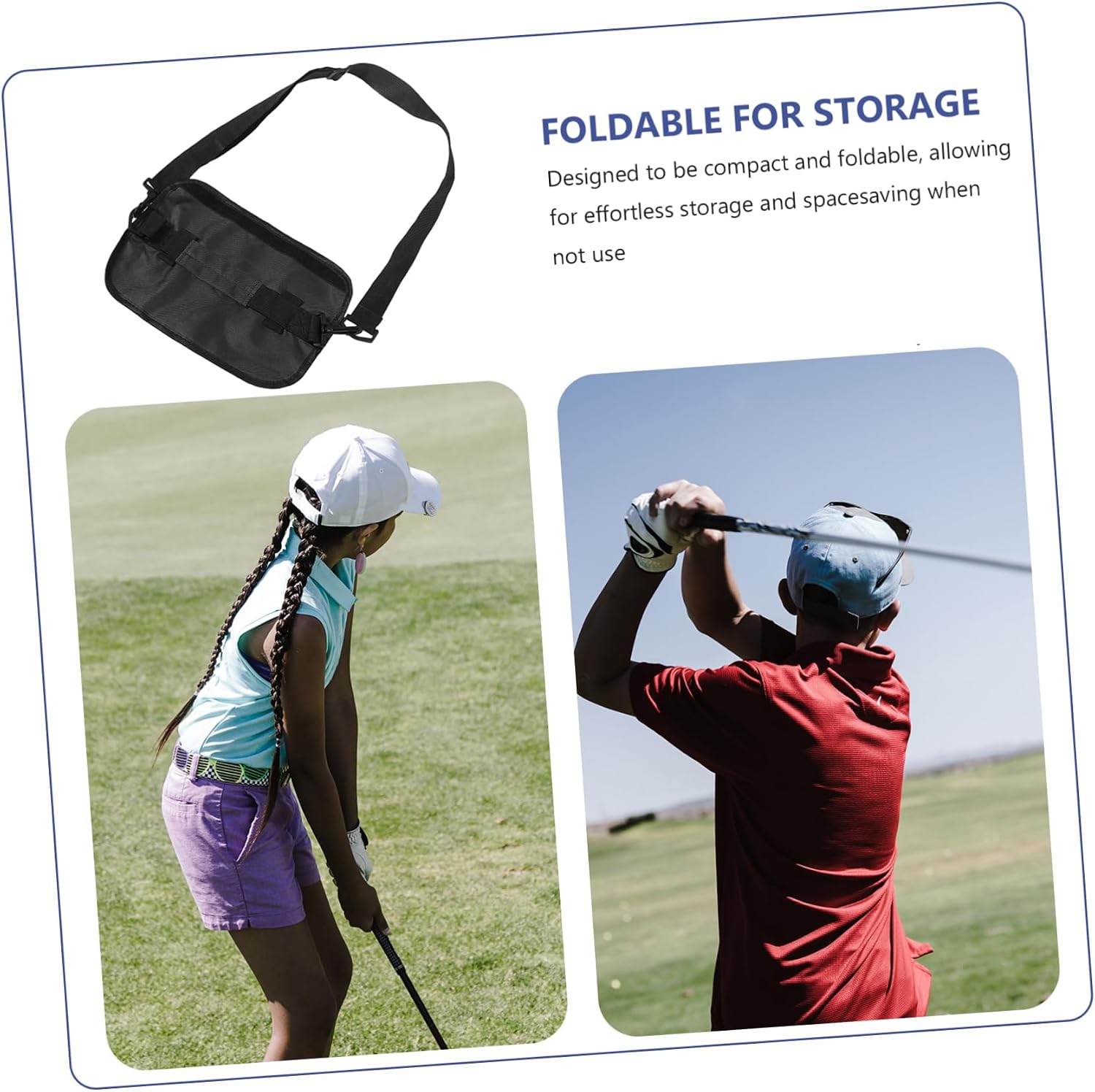 BESPORTBLE Golf Travel Bag Shoulder Straps Compact Lightweight Golf Club Case for Air Travel Outdoor Men Women for Range and Practice