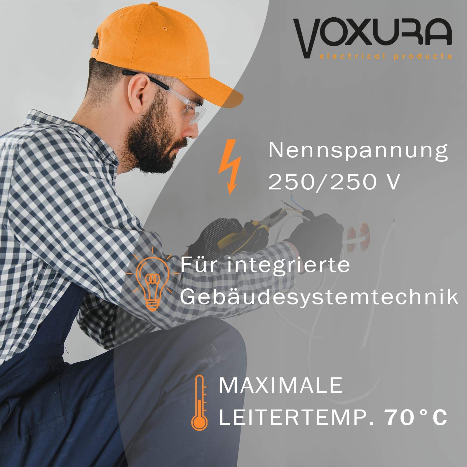 Voxura EIB Busleitung YCYM 2x2x0,8 50m Ring grn Buskabel  Telekommunikationskabel KNX Datenbertragung : Amazon.de: Baumarkt