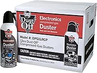 Dust-Off DPSXLRCP Compressed Air Duster, 10 Oz Cans, Pack of 12 - Ozone Safe for Electronics & Workstations