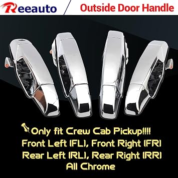 Front Rear Left & Right Exterior Door Handle for Outside Door Handle | for Silverado Suburban Tahoe Avalanche Sierra Yukon Cadillac Escalade 2007-2013
