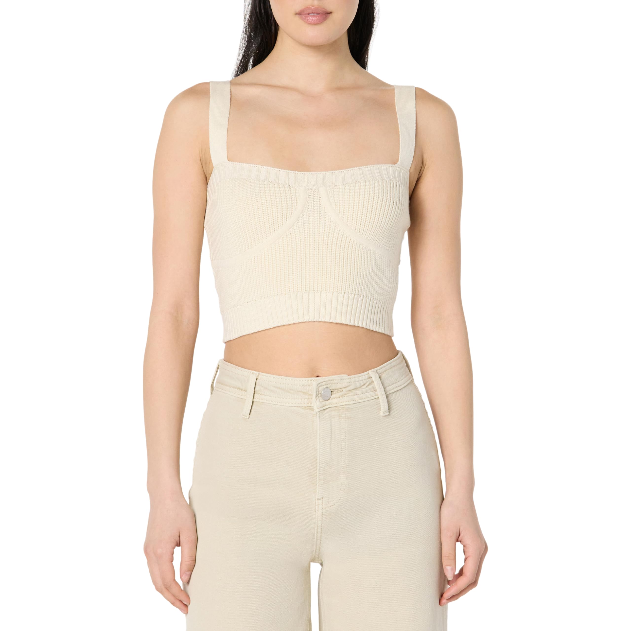 The Drop Zadie Cropped Sweater Tank für Damen, Whisper White, M