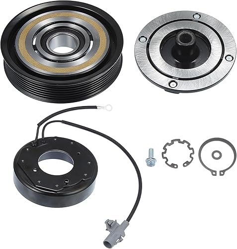 X AUTOHAUX Kit de embrague del compresor de CA para Ram 1500 8CYL 5.7L 2003 2004 2005 2006 2007 2008 AC embrague polea placa bobina reparación