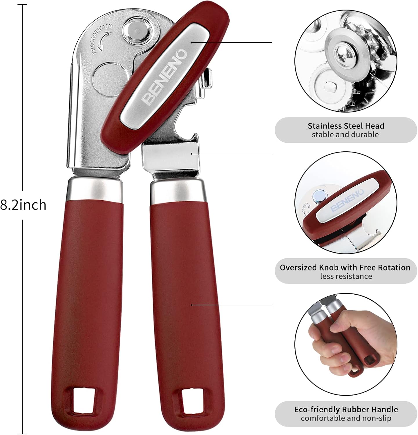 Premium Wing Corkscrew Wine Opener Can Opener Manual with Multifunctional Bottle Openers