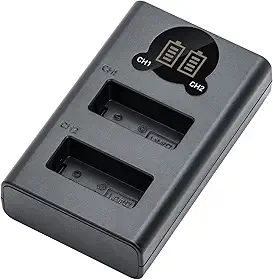 Kimaru Carregador de bateria LP-E17, carregador LC-E17 com compartimento duplo para câmeras Canon EOS RP R50 R10 R8 M3 M5 M6 200D 200DII 77D 750D 760D 800D 8000D, Rebel T8i T7i T6i T6s SL2 SL3.