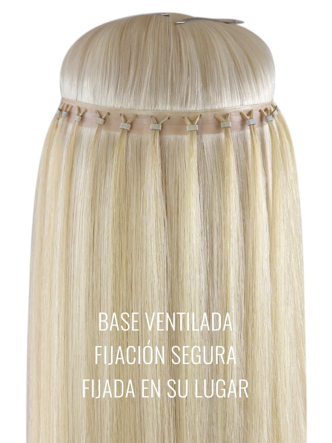 Fshine Extensión De Cabello Humano Butterfly Weft, 22 Pulgadas Rubia Platino 100 G, OVO Hole Micro Hand-Tied, Aporta Largo Y Brillo Glamuroso, Ideal Para Peinados De Novias O Estilo Profesional | Base De Pu, Butterfly Weft, PráCtica Para Mujeres Que Traba