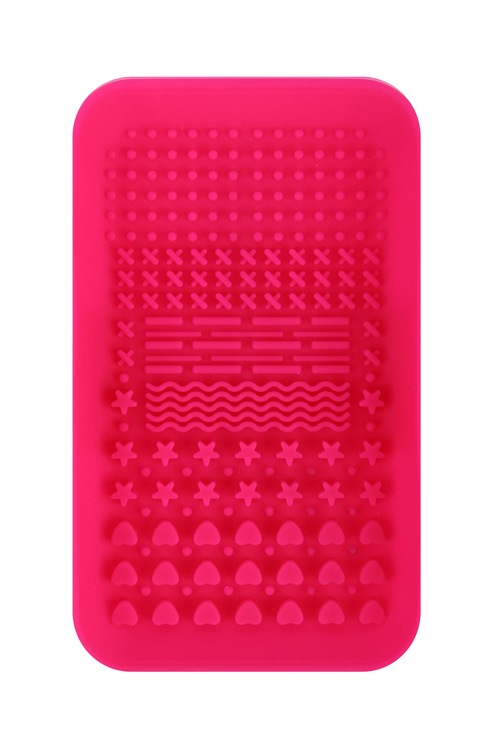 BYS Brush Cleaner Tray - brushes performing like new 100% silicone seven multi textured surfaces purify brush bristles remove makeup residue use with synthetic and natural brush bristles