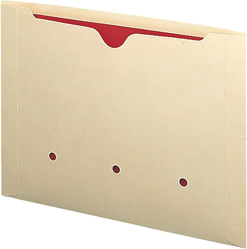 Smead Archivador estilo dental, pestaña reforzada de corte recto, plano sin expansión, tamaño carta, manila, 50 por caja (76900)