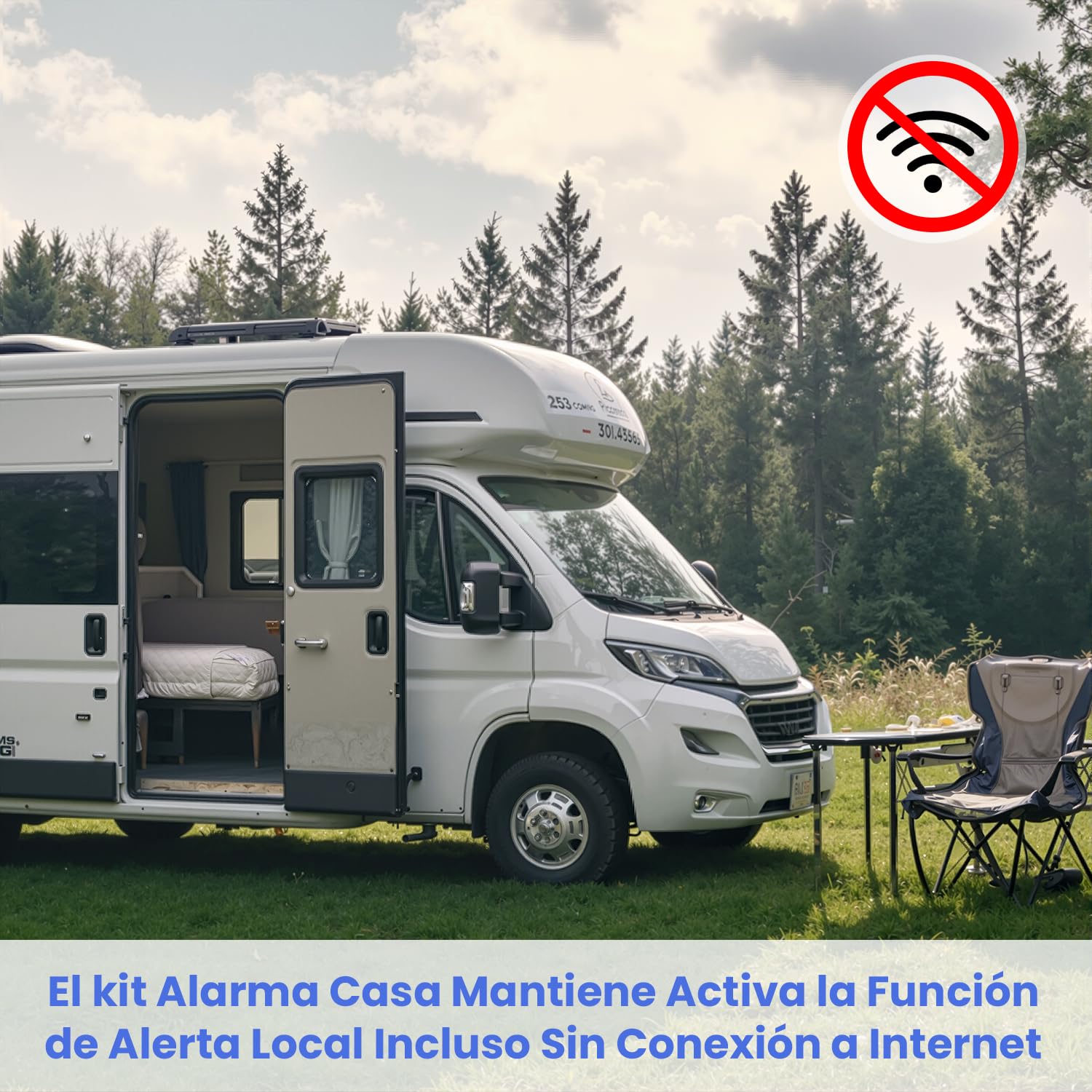 YISEELE Kit Alarma casa 5 GHz Wi-Fi: con Reloj y App Gratis - Completo 1 Sirena 125dB - 1 PIR Anti-Mascotas - 10 Sensores Puerta/Ventana - 2 Mandos - 1 Central - Compatible con Alexa y Google Home