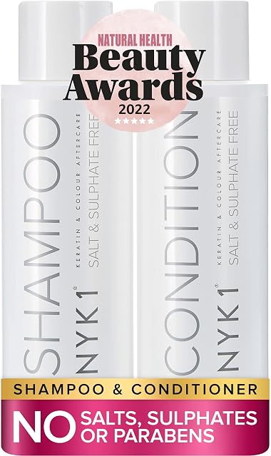 Salt Sulphate Free Hair Shampoo And Conditioner (500ml x2) Sulfate Free Shampoo And Conditioner Sets Hair Aftercare for Extensions, Colour and Keratin Kit Treatment - Sulphate Free Shampoo Conditioner