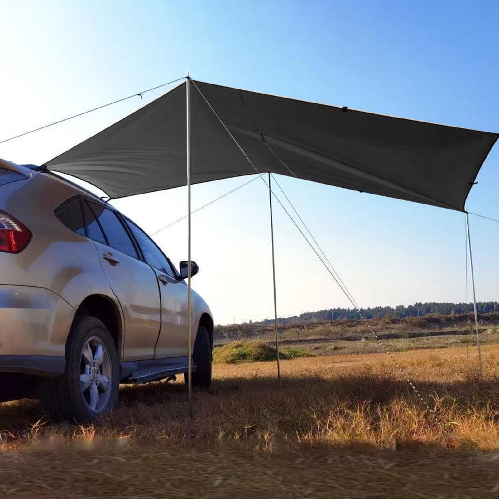 Tenda da sole per auto, impermeabile, robusta, grande protezione solare – tettuccio da campeggio per SUV, affidabile dispenser di e protezione dalla pioggia per attività all'aperto, parcheggio e