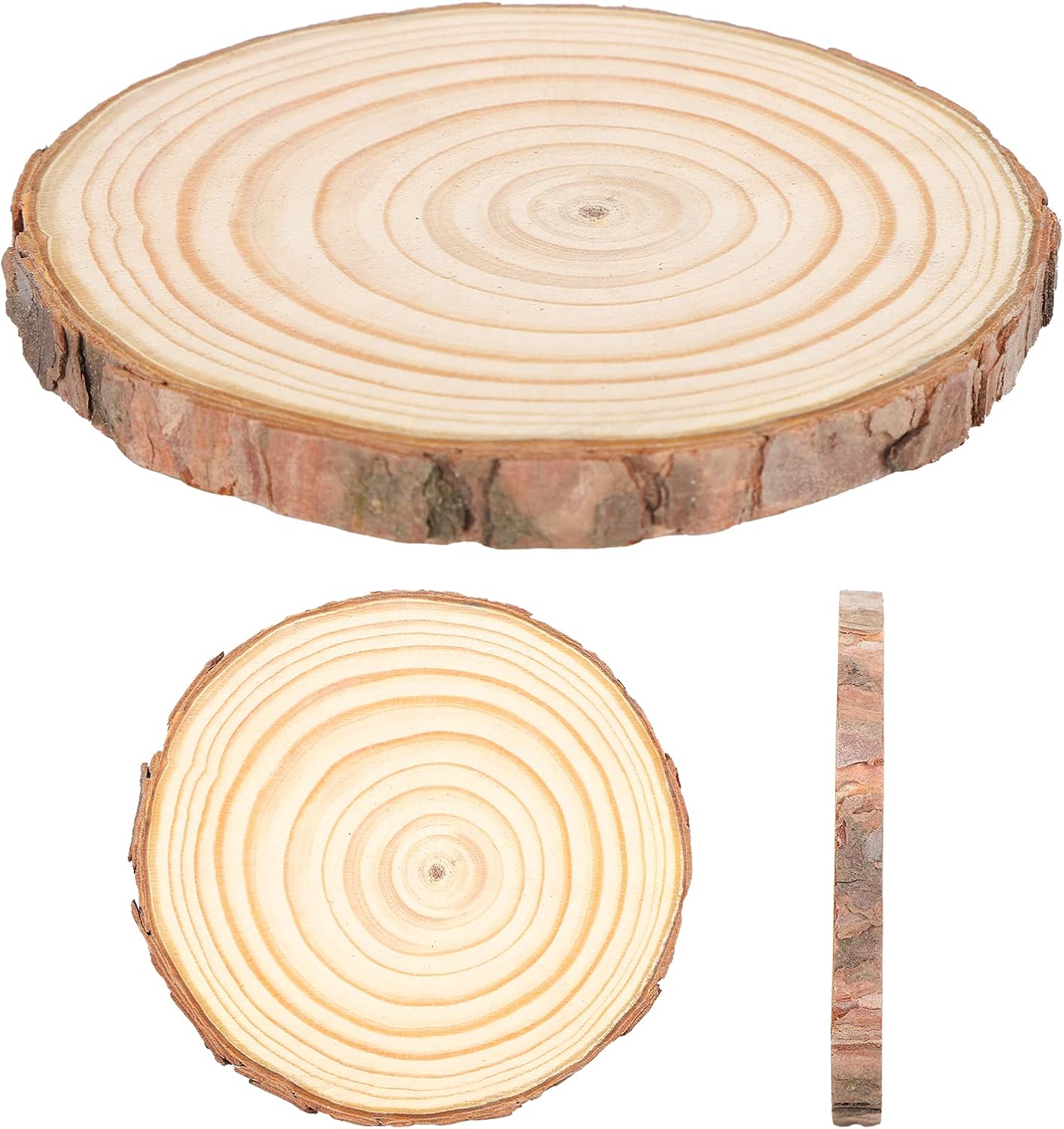 Natural Wood Slices Craft Unfinished Wood kit Circle Wooden Discs for Arts Wood Slices Christmas Ornaments DIY Crafts(11~12cm) - Image 4
