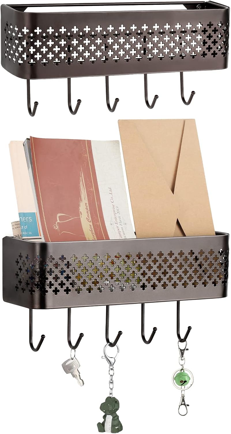 smusei Key Holder for Wall Mail Sorter Key Organizer Wall