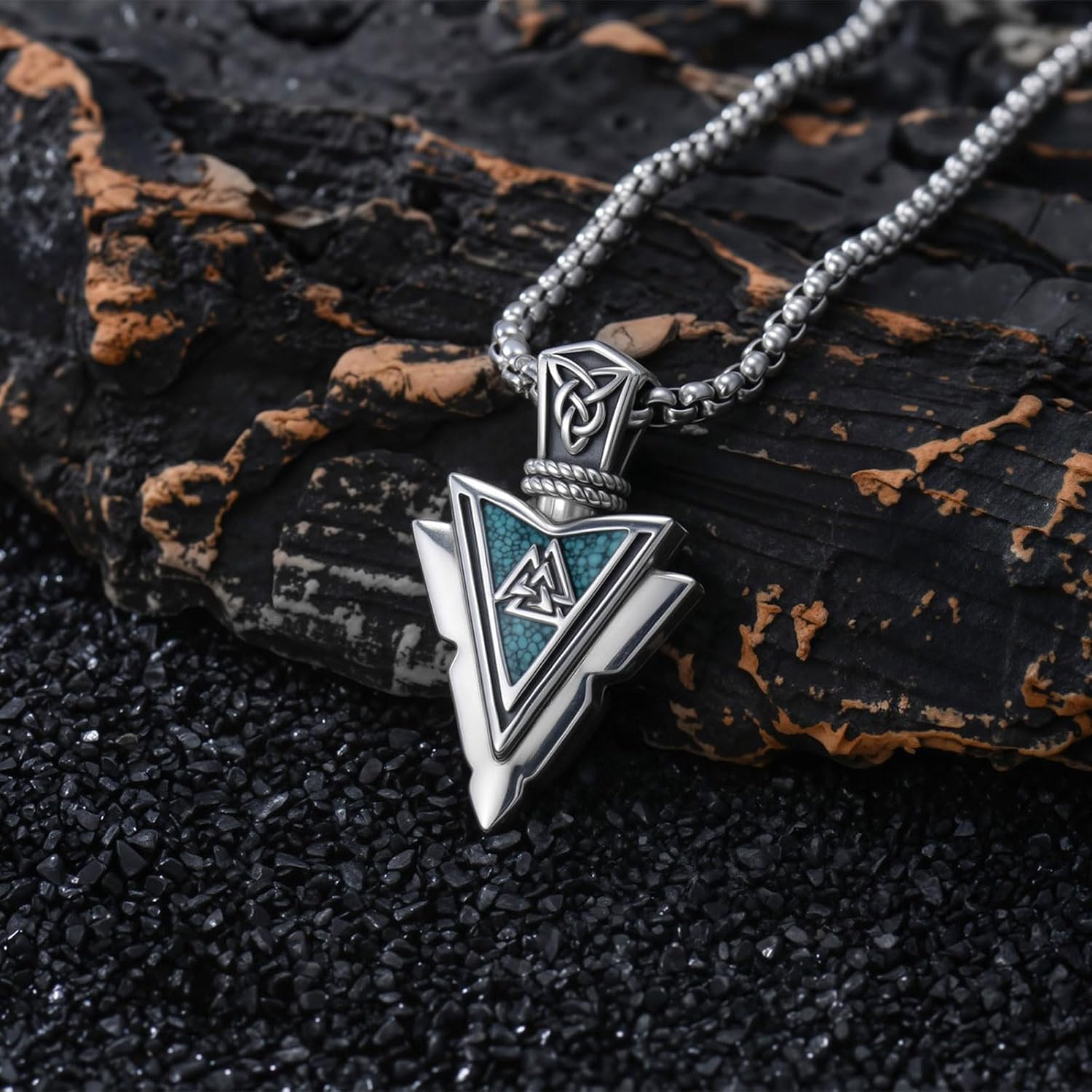 Arrowhead Necklace 925 Sterling Silver Arrow Pendant Necklace Jewelry Gifts for Men Women - Image 3