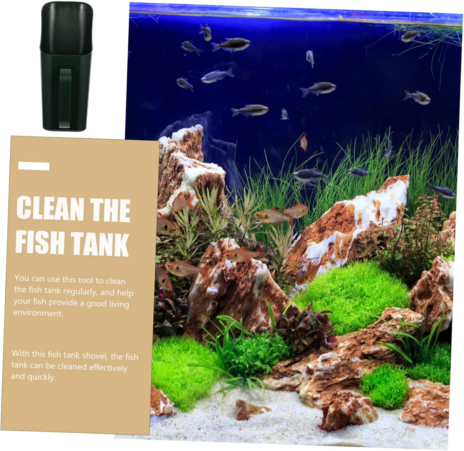 Ipetboom 3pcs Creative Fish Tank Cleaning Shovel Lightweight Aquarium Sand Rake for Sediment Removal Compact Design for Easy Storage Aquarium Supply for Fish Enthusiasts