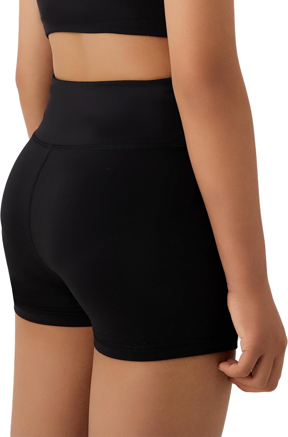 Girls Athletic Biker Shorts with Hidden Pocket High Waisted Dance Kids Shorts Soft Active Yoga Bike Short Teen - Image 2