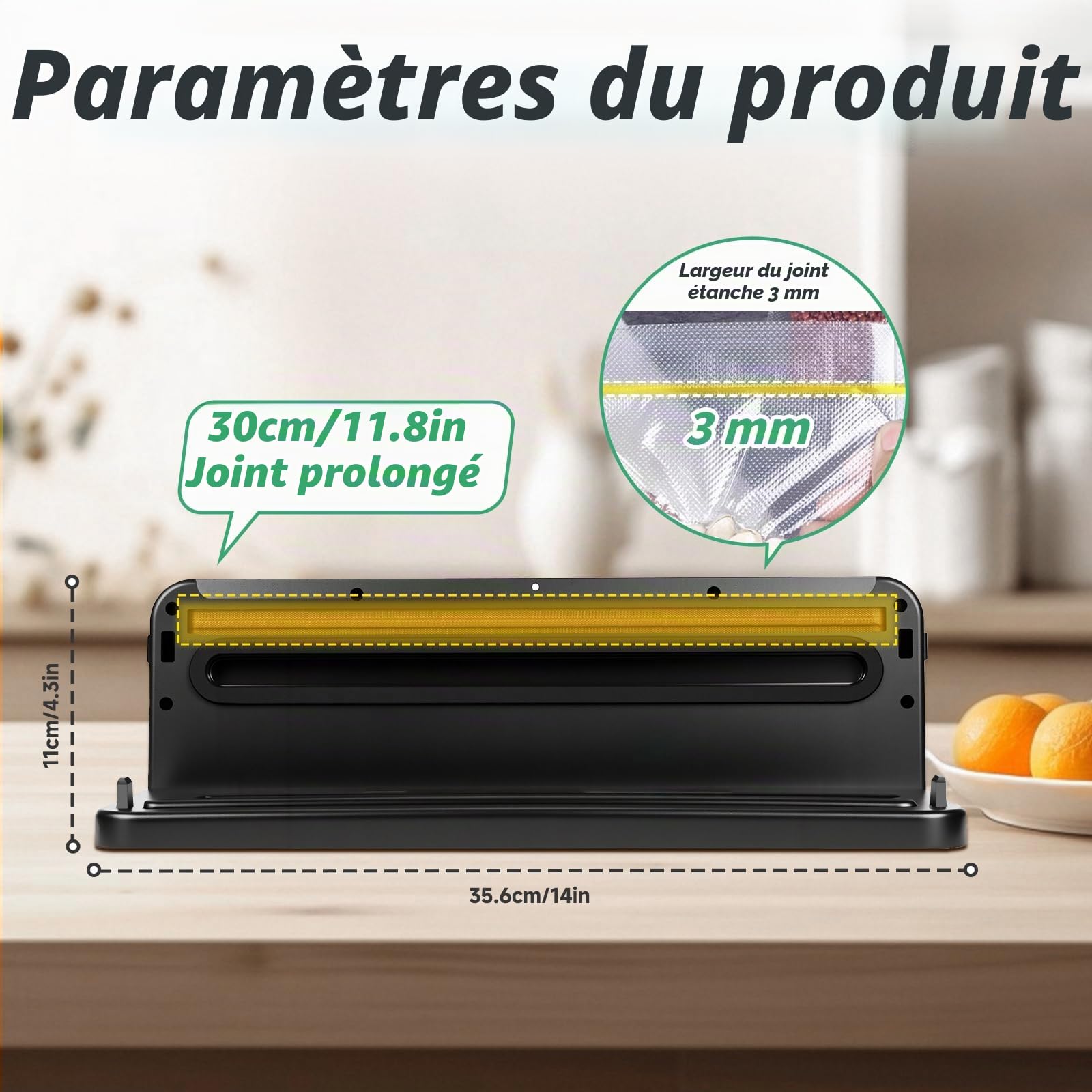 6 en 1 Machine Sous Vide Alimentaire, Machine à emballer sous vide Multifonction avec 50 Sacs Sous Vide, Automatique Secs et Humides Appareil sous vide avec Couteau Coupe, Tuyau D'aspiration D'air