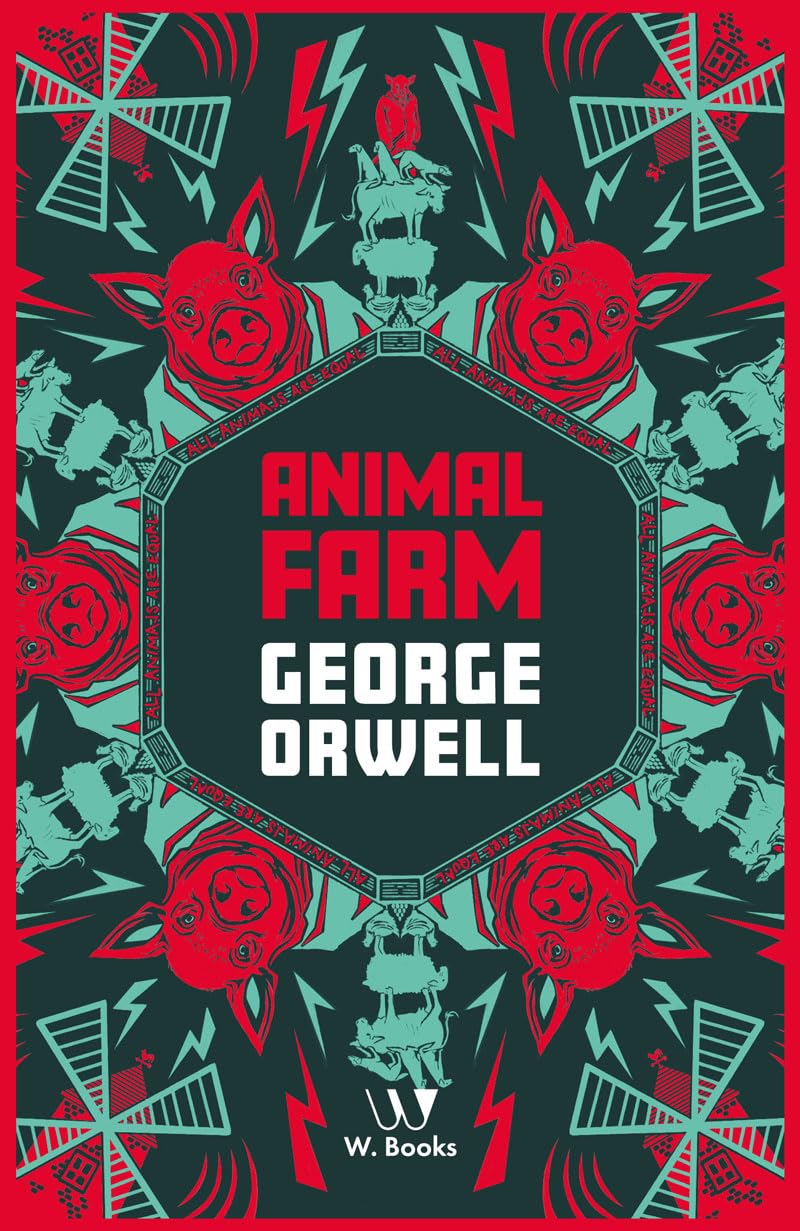 Capa do livro Animal Farm por George Orwell