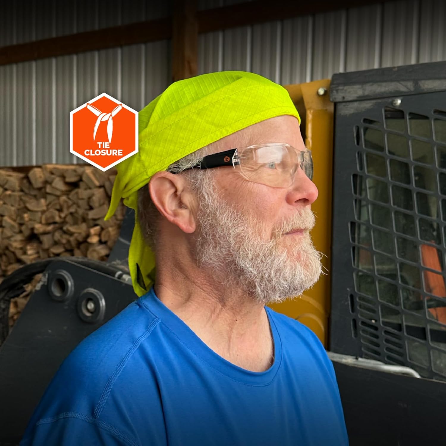 Cooling Dew Rag, Fire Resistant, Evaporative Polymer Crystals for Cooling Relief, Ergodyne Chill Its 6710FR,Lime