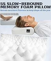 Vista 4 de Almohada cervical de espuma viscoelástica con forma de mariposa para soporte de cuello, almohada ortopédica cervical con contorno de cuello, diseño