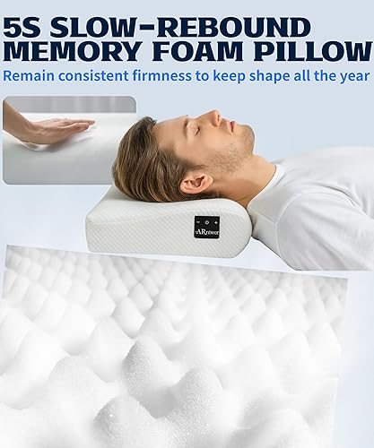 Miniatura 4 de Almohada cervical de espuma viscoelástica con forma de mariposa para soporte de cuello, almohada ortopédica cervical con contorno de cuello, diseño