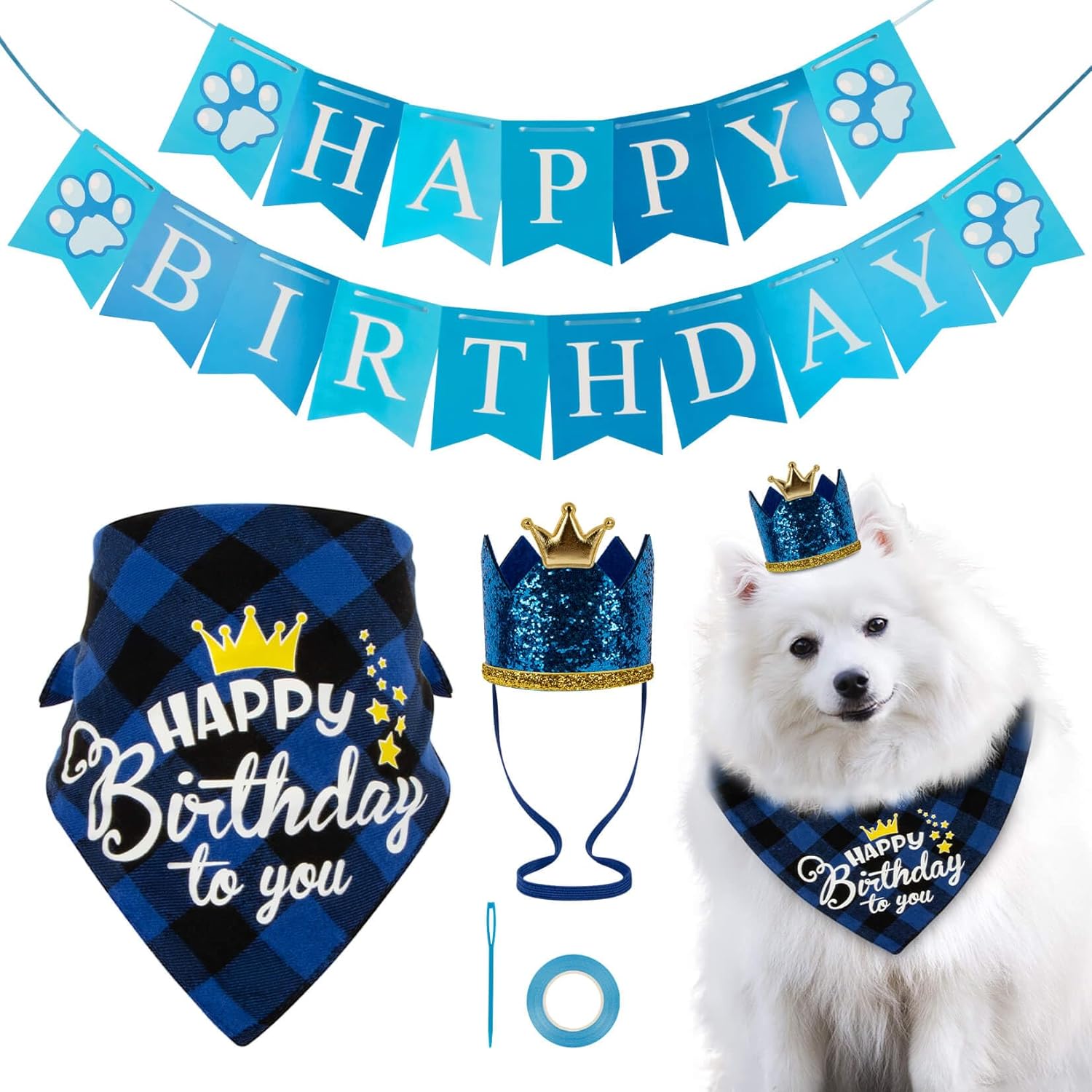 MAQIHAN Dog Birthday Decorations Dog Birthady Party