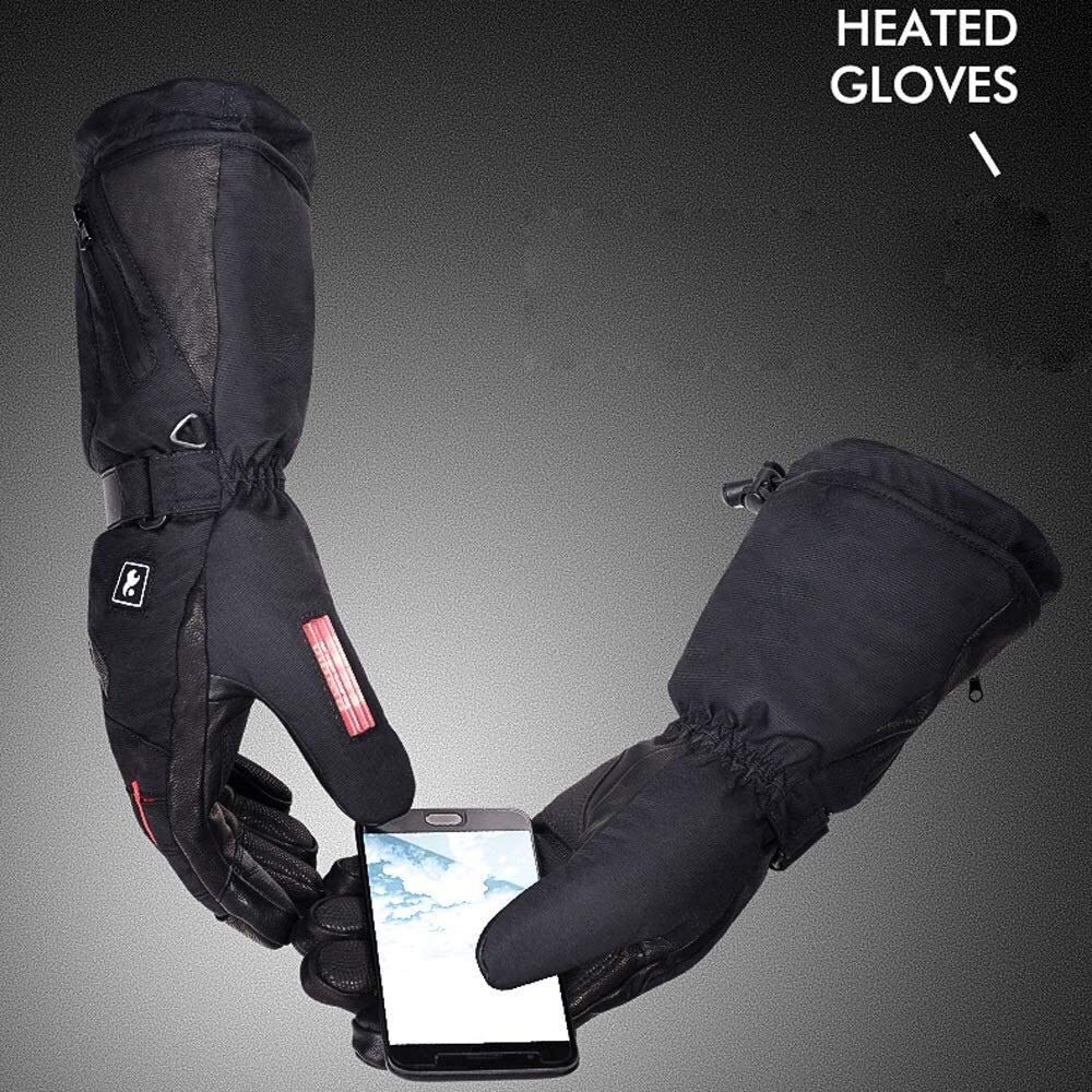 CHEWYNP Guantes térmicos Guantes térmicos Guantes térmicos eléctricos Recargables para Mujeres y Hombres Guantes térmicos Impermeables de Invierno Guantes con Pantalla táctil Guantes térmi