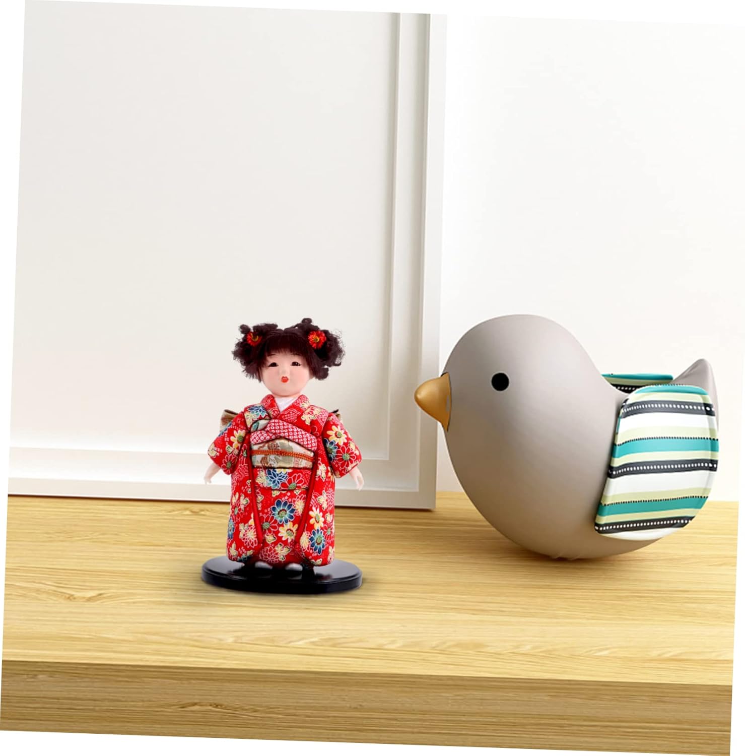 Alipis Creative Japanese Kimono Doll Ornament for Tabletop Decoration Unique Handcrafted Design for Home Office Decor