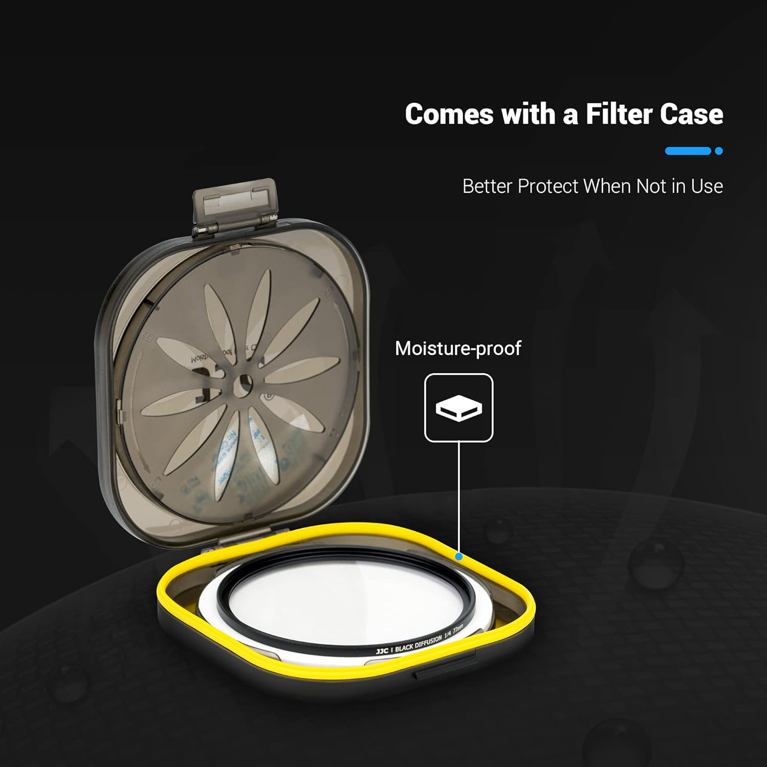 JJC 67mm Black Diffusion 1/4 Filter Mist Cinematic Effect Filter for Canon EF-S 18-135mm f3.5-5.6 USM, RF 24-105mm F4-7.1, Sony FE 24-70mm f4 & Other Lenses with 67mm Thread Size for Portrait Shooting