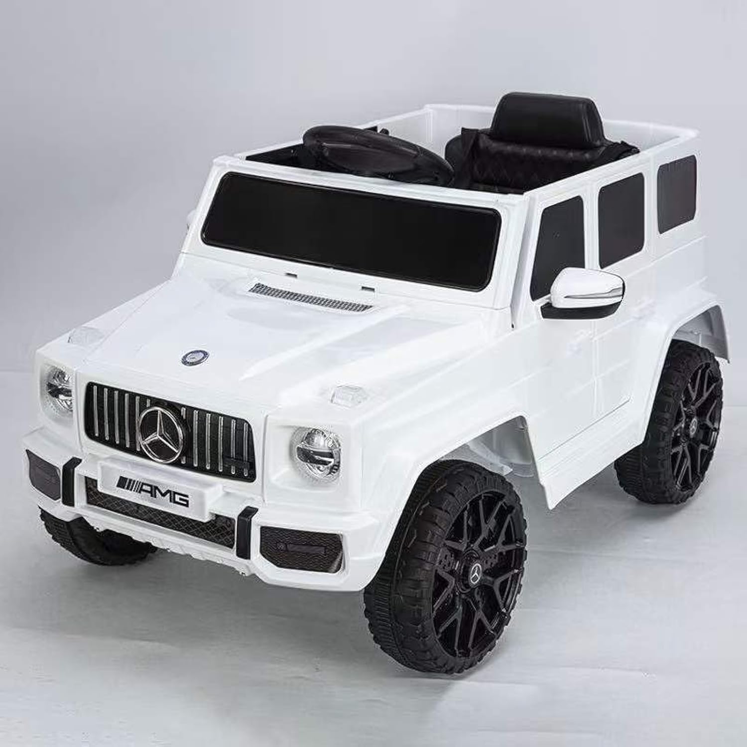 TechPlus Electric Car,Children′s Remote-Controlled Electric Toy Car, Ride On Car With Remote Control For Kids - Black(96x60x52) (White)