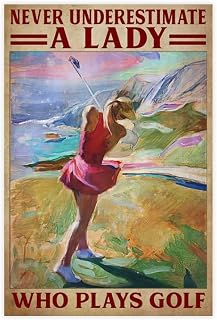 Golf Sports Wall Art Golf Life Lessons Wall Decor Golf Sign Retro Poster Canvas Poster Wall Art Decor Print Picture Paintings for Living Room Bedroom Decoration Unframe-style-816x24inch(40x60cm)